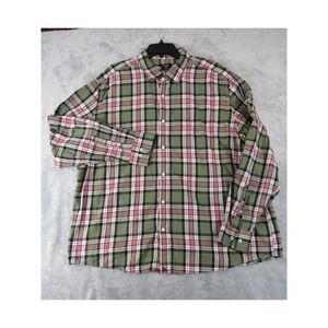 UNTUCKit Mens Button Down Shirt 3XL XXXL Green Pink Plaid Regular Fit Cotton